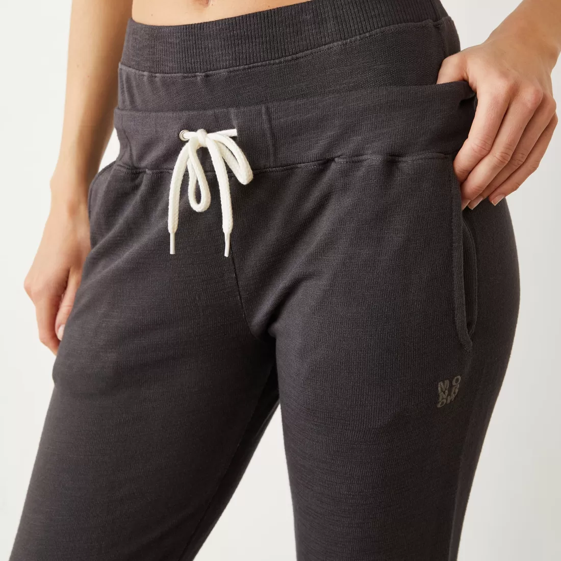 MONROW Supersoft | Sweats*Supersoft Double Waist Sweat WASHEDBLACK