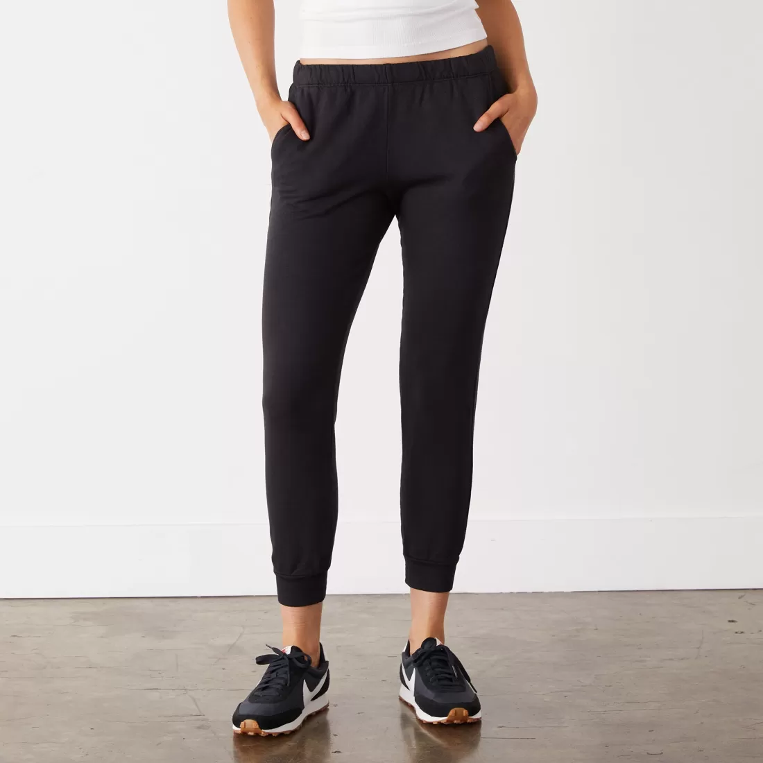 MONROW Sweats*Supersoft Fleece Faded Black Jogger FADEDBLACK