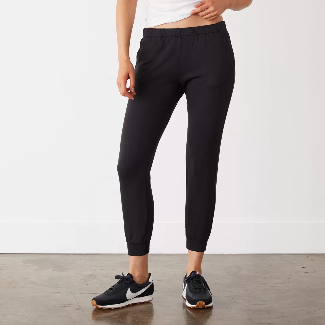 MONROW Sweats*Supersoft Fleece Faded Black Jogger FADEDBLACK