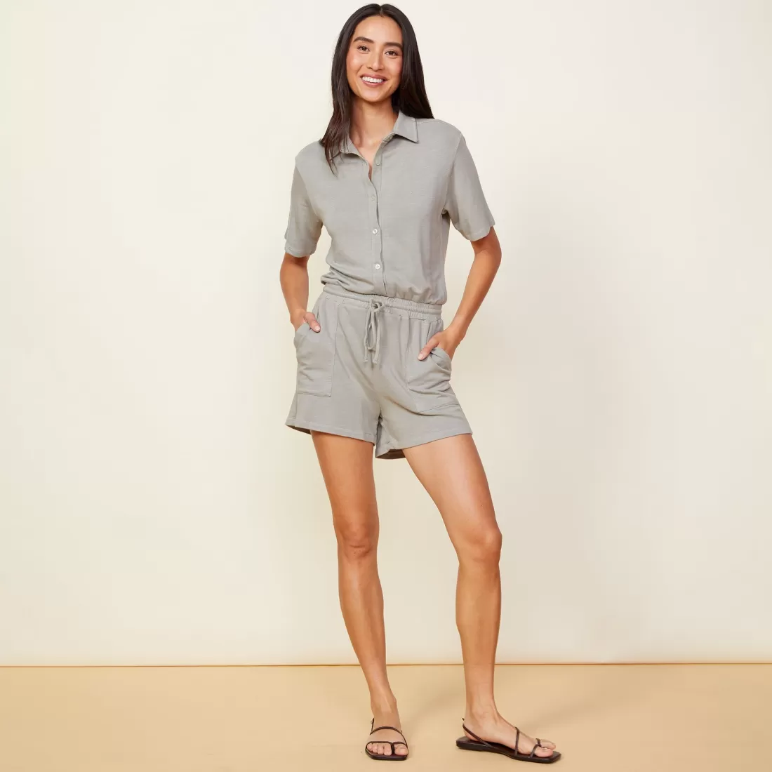 MONROW Supersoft | Rompers*Supersoft Romper GREENTEA