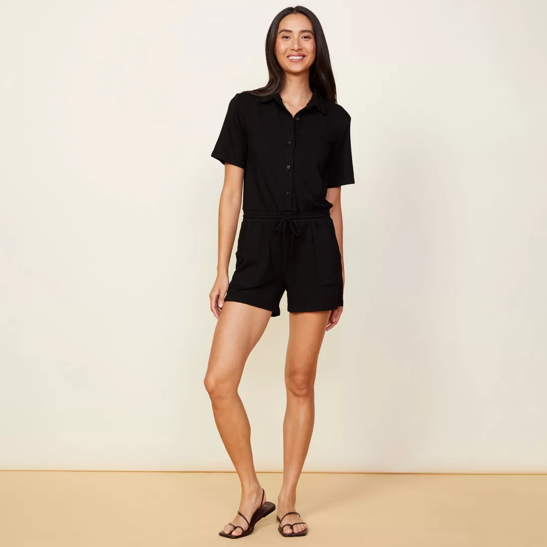 MONROW Supersoft | Rompers*Supersoft Romper BLACK