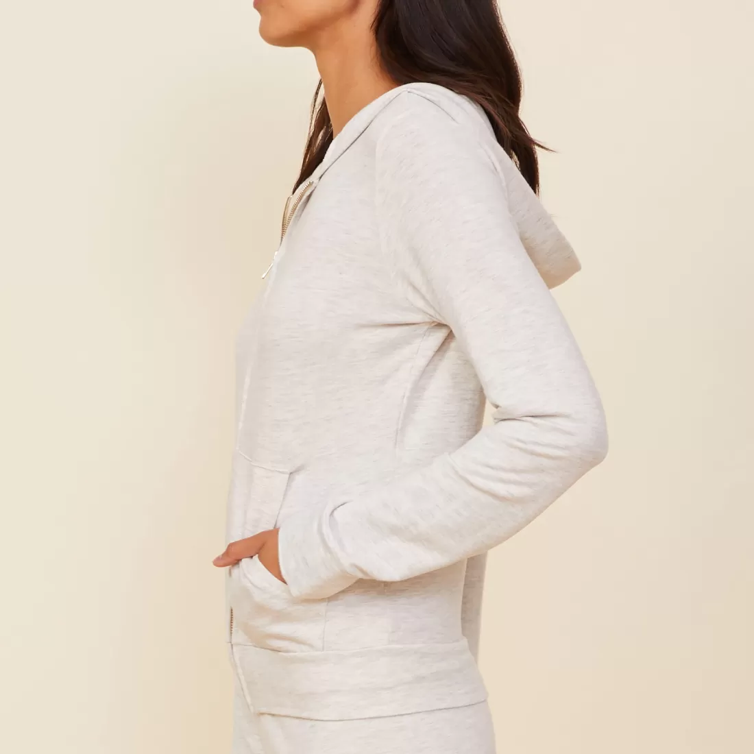 MONROW Supersoft | Sets*Supersoft Zip Up Hoody - Color ASH