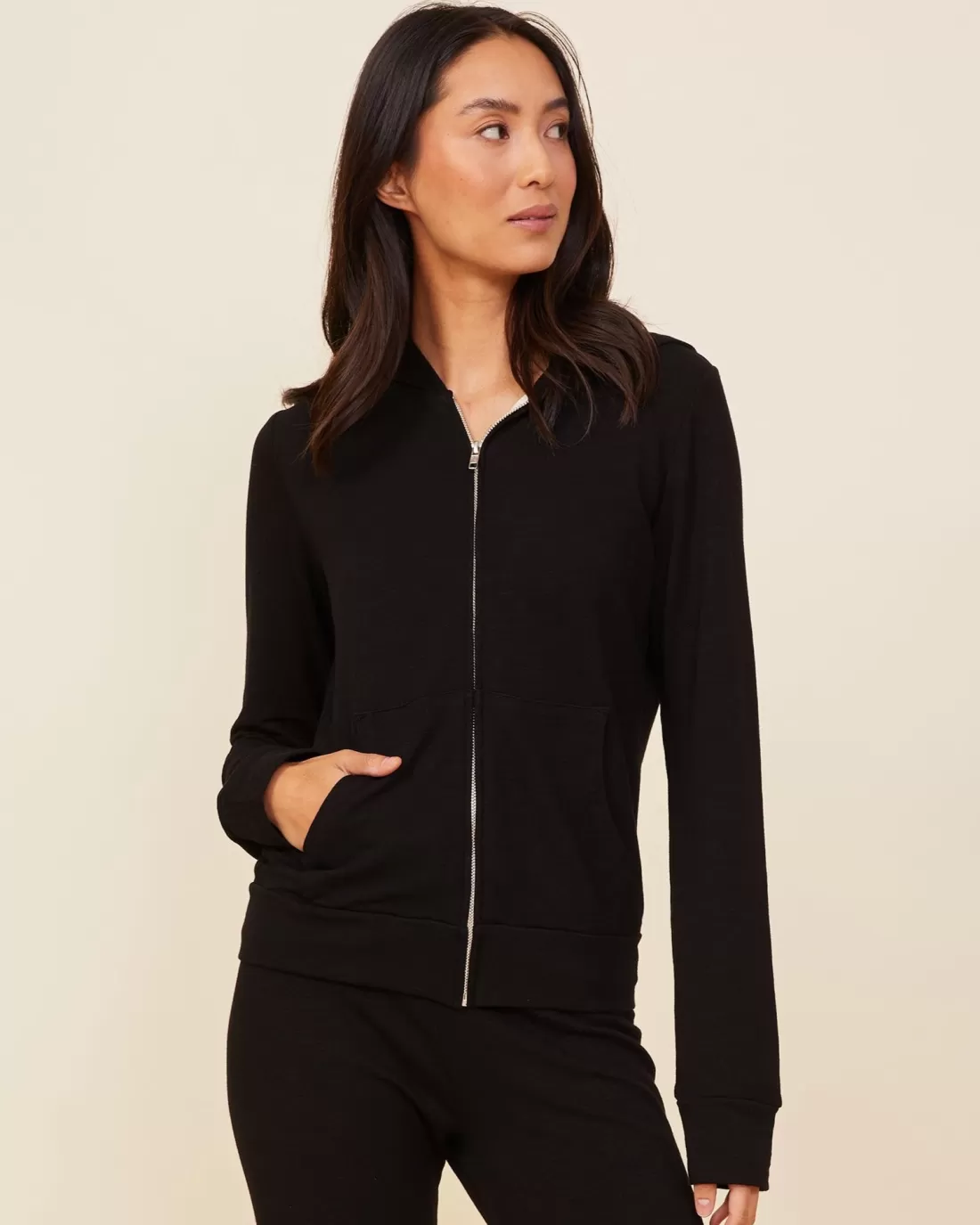 MONROW Supersoft | Sets*Supersoft Zip Up Hoody - Color BLACK
