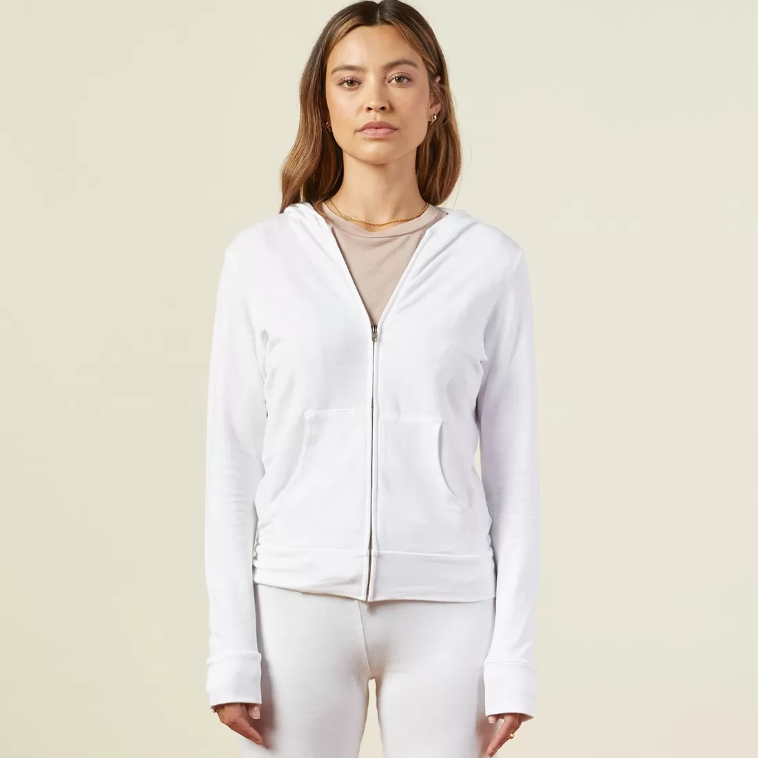 MONROW Supersoft | Zip-Up Hoodies*Supersoft Zip Up Hoody - Color WHITE
