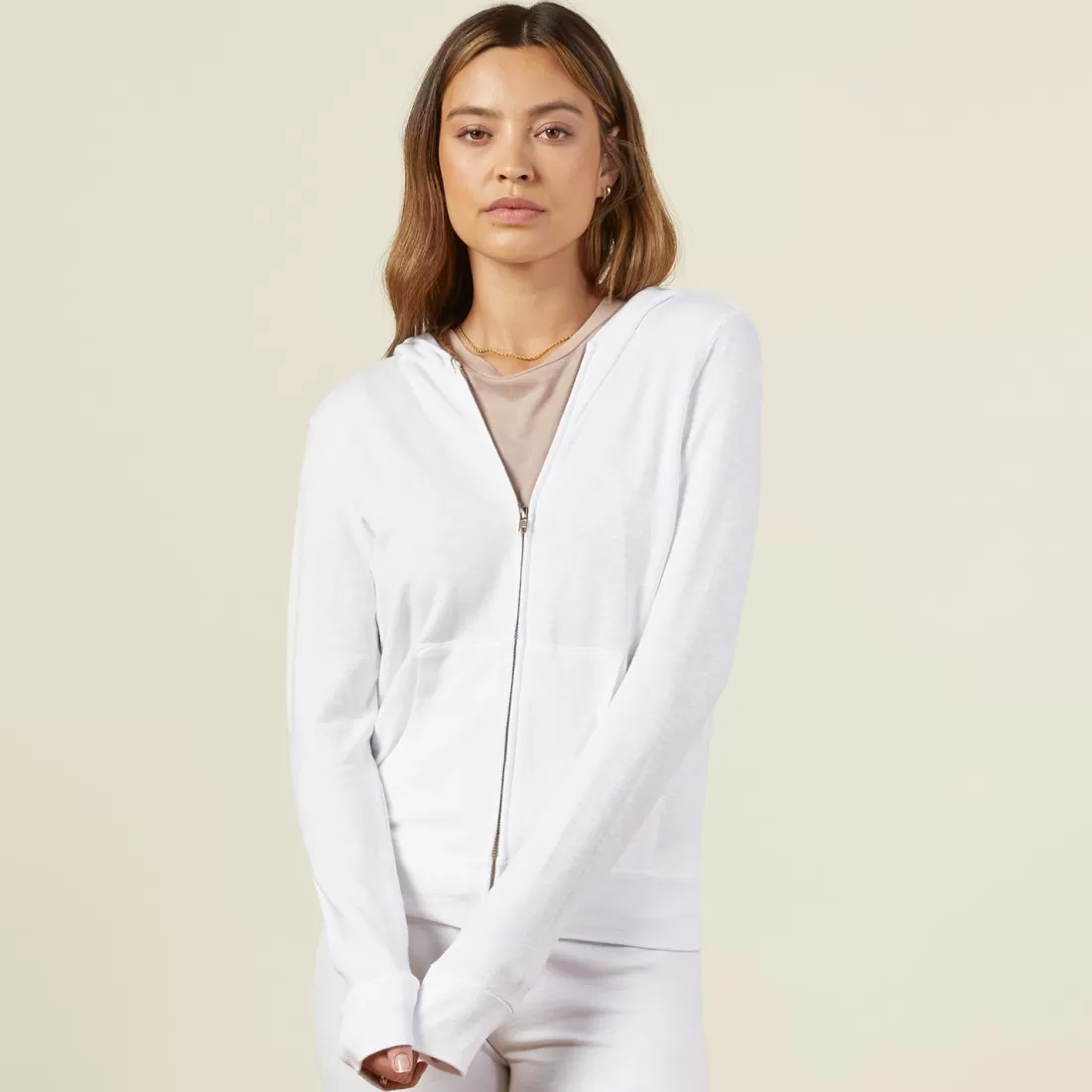 MONROW Supersoft | Zip-Up Hoodies*Supersoft Zip Up Hoody - Color WHITE