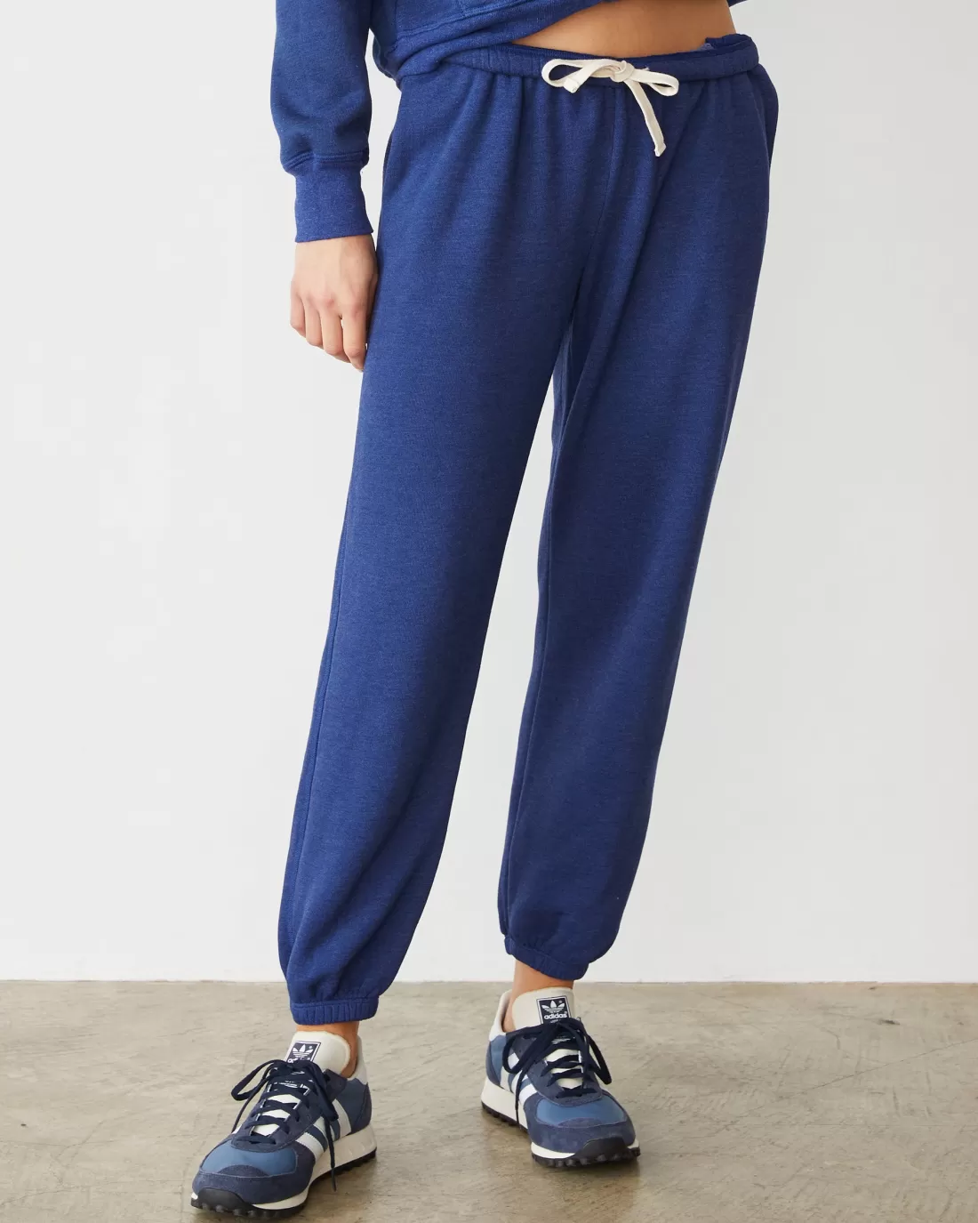 MONROW Sets | Sweats*Teddy Fleece Relaxed Sweat TRUENAVY