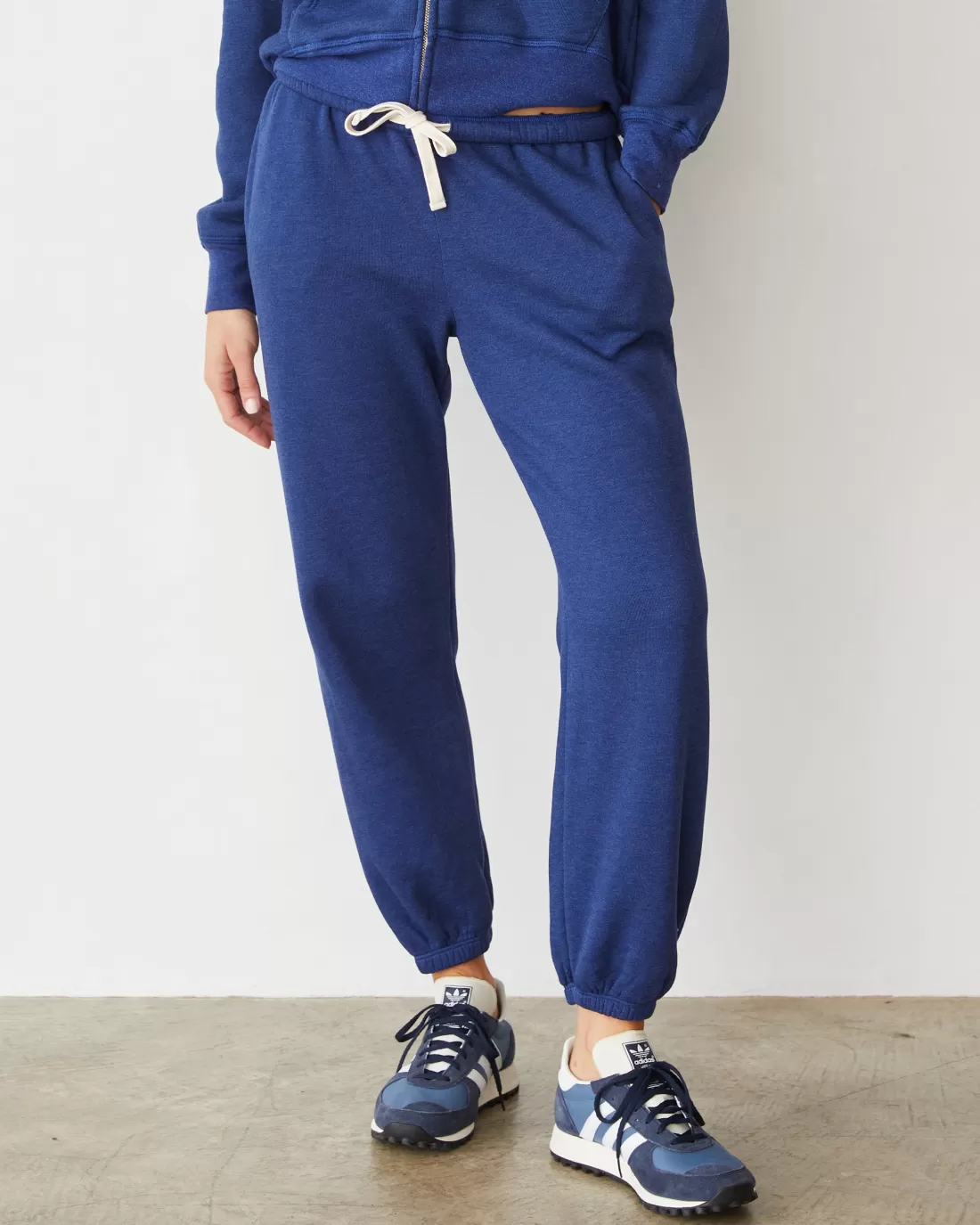 MONROW Sets | Sweats*Teddy Fleece Relaxed Sweat TRUENAVY