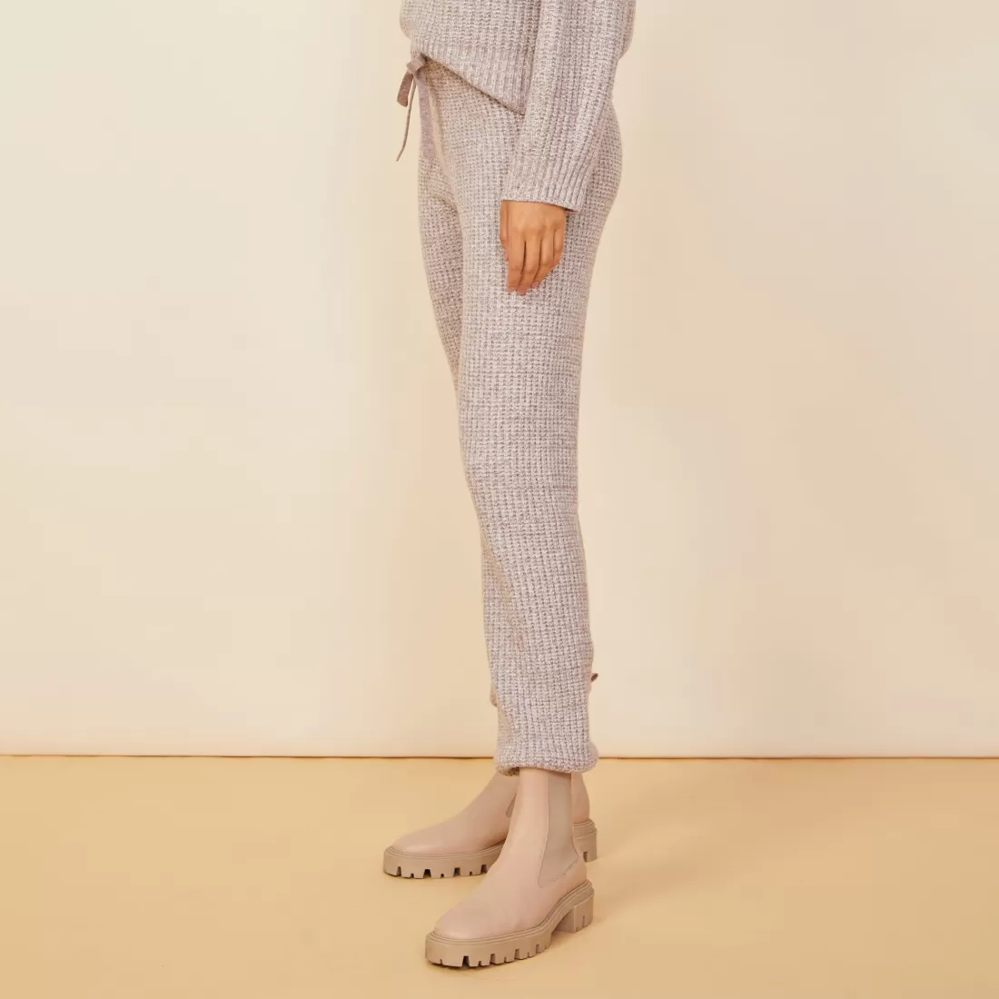 MONROW Sweats*Wool Cashmere Space Dye Vintage Sweat OATMEAL