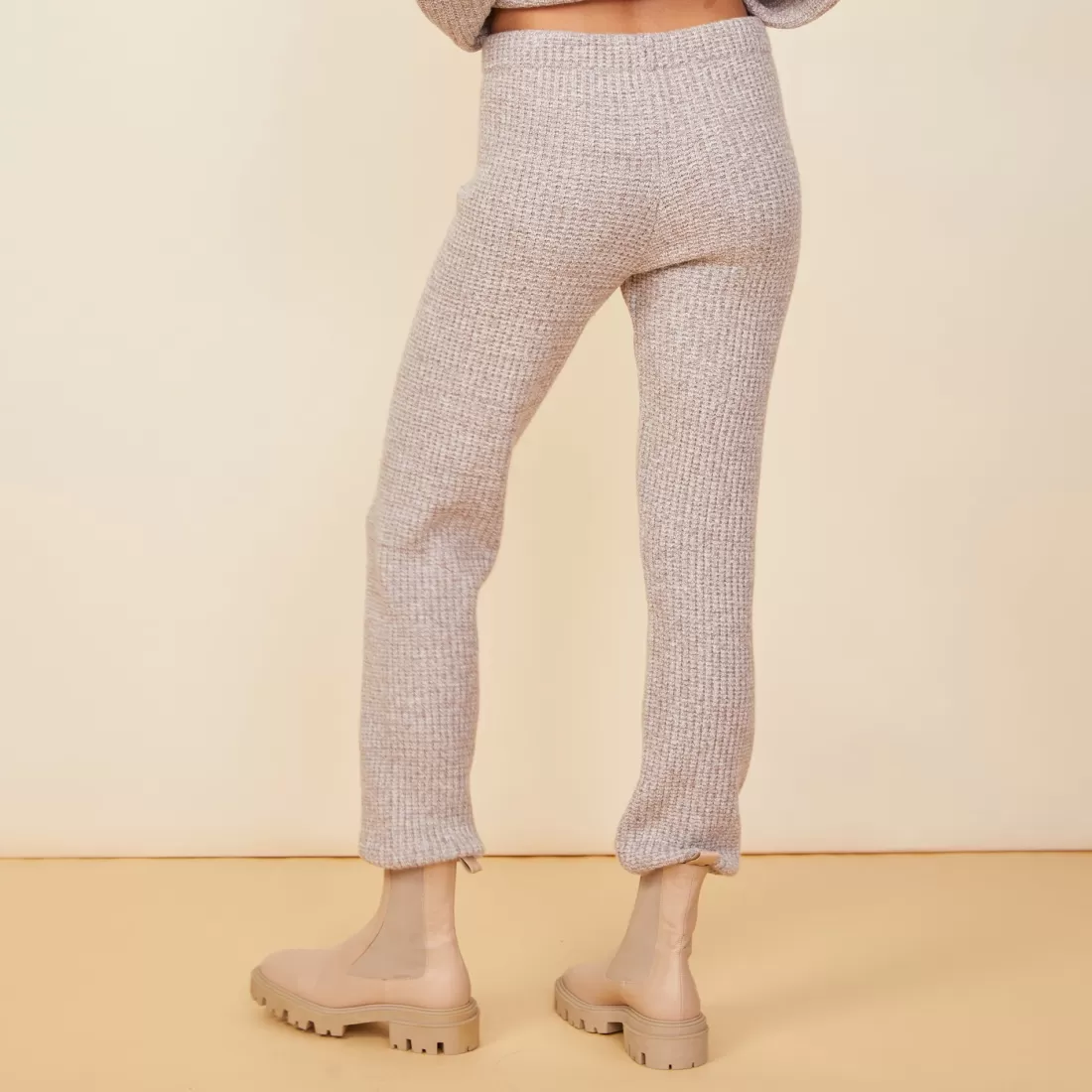 MONROW Sweats*Wool Cashmere Space Dye Vintage Sweat OATMEAL